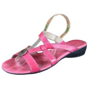 Munro American Chloe Women Sandal Size 9 Narrow Casual Pink Leather Strappy